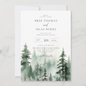 Wild Pine Forest Wedding Invitation | Zazzle