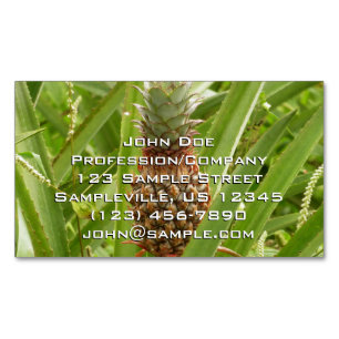 Wild Pineapple Tropical Fruit in Nature Business Card Magnet