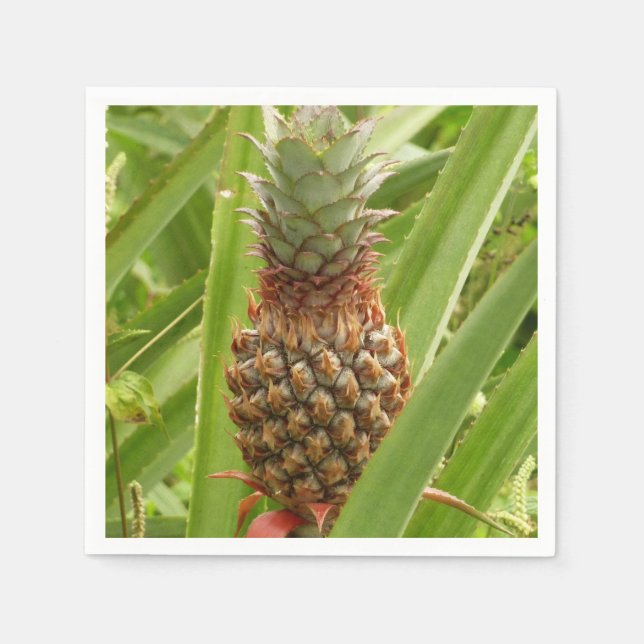 Wild Pineapple Tropical Fruit in Nature Paper Napkins (Front)