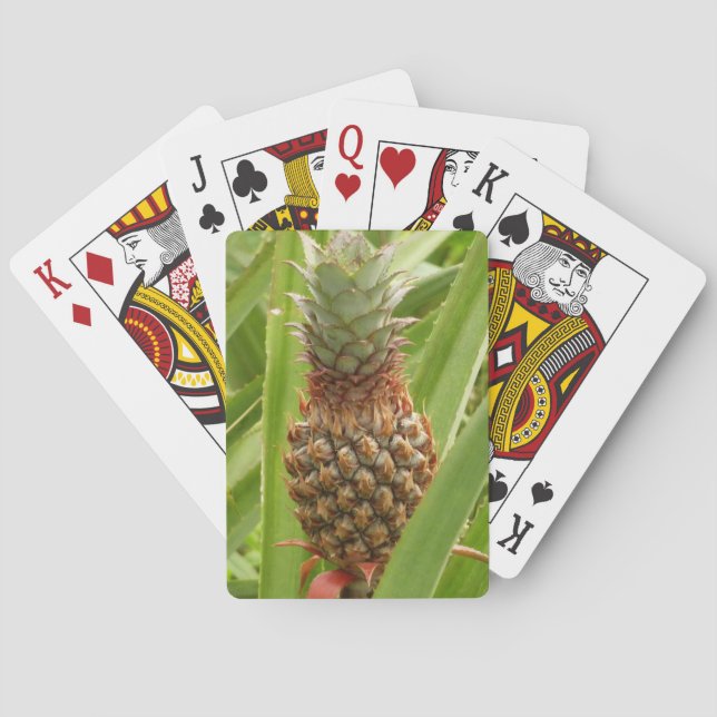 Wild Pineapple Tropical Fruit in Nature Poker Cards (Back)