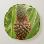 Wild Pineapple Tropical Fruit in Nature Round Pillow
