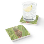 Wild Pineapple Tropical Fruit in Nature Stone Coaster