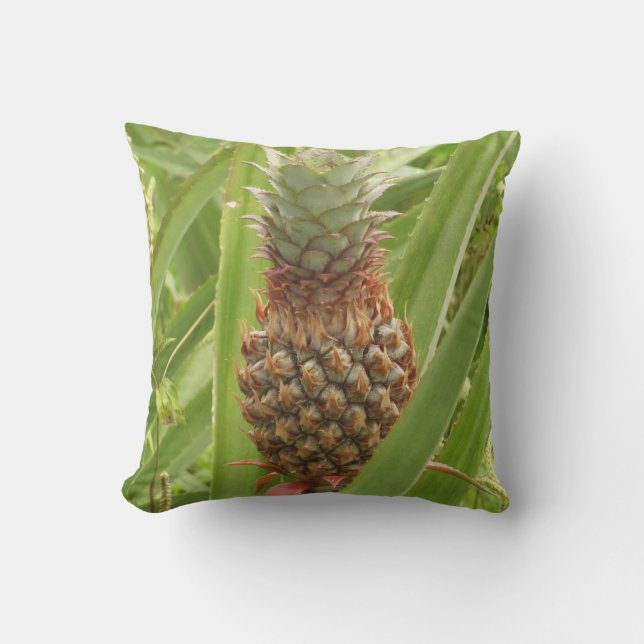 Wild Pineapple Tropical Fruit in Nature Throw Pillow (Front)