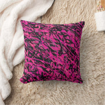 Wild Pink and Black Swirls