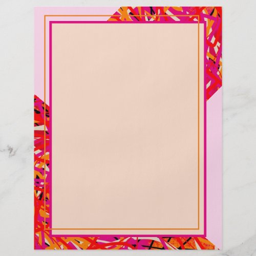 Wild Pink and Orange Abstract Flyer