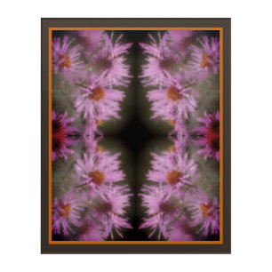 Wild Pink Asters Flower Art Vintage Acrylic Print