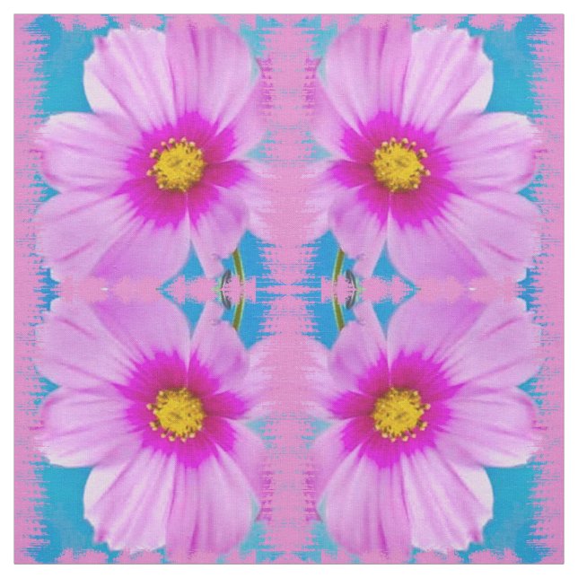 Wild Pink Daisy Fabric (Swatch)