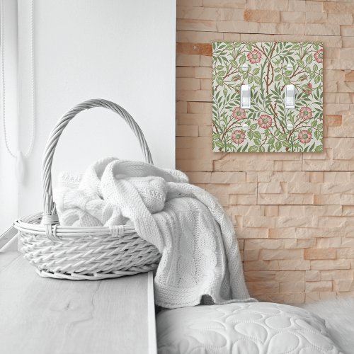 Wild Pink Rose Vine William Morris Light Switch Cover