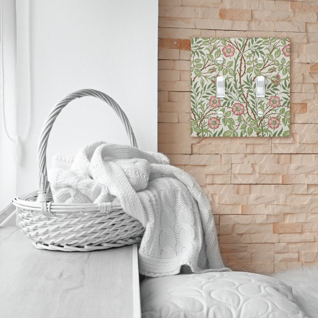 Wild Pink Rose Vine William Morris Light Switch Cover (Creator Uploaded)