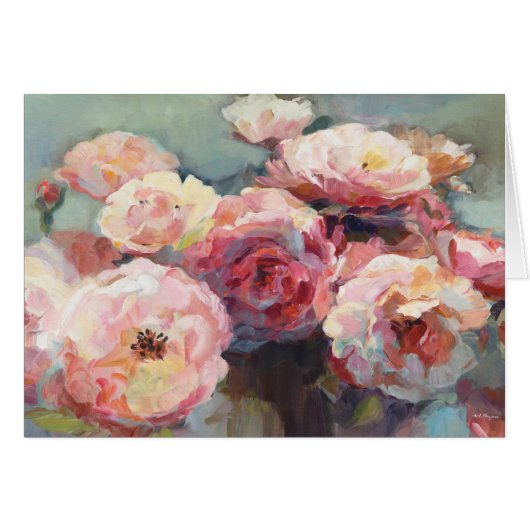 Wild Pink Roses Cards (Front Horizontal)