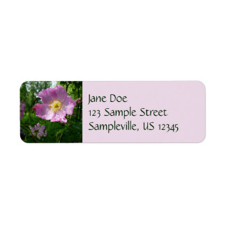 Wild Pink Roses in Alaska Label