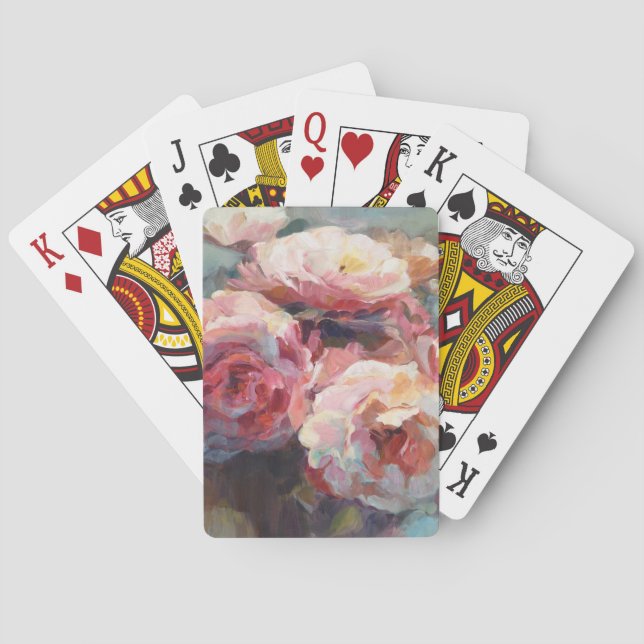 Wild Pink Roses Poker Cards (Back)