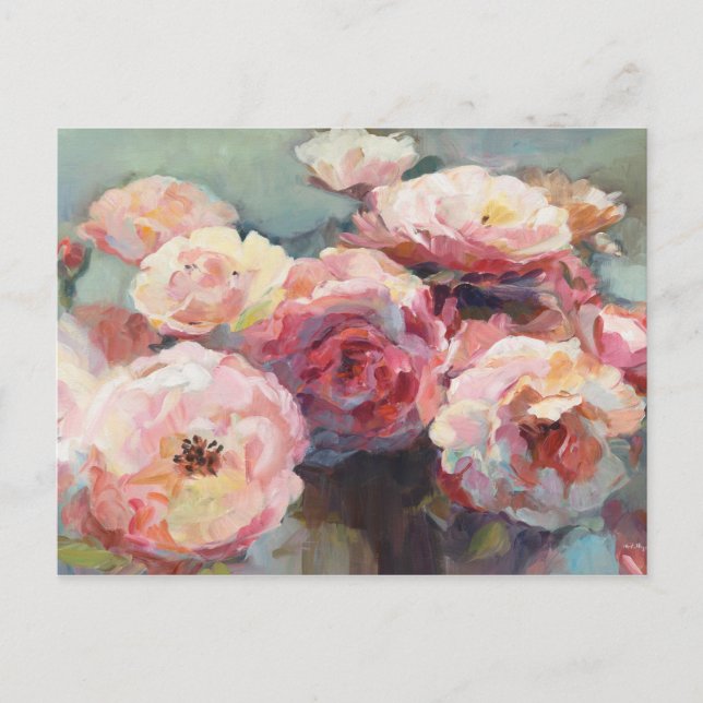 Wild Pink Roses Postcard (Front)