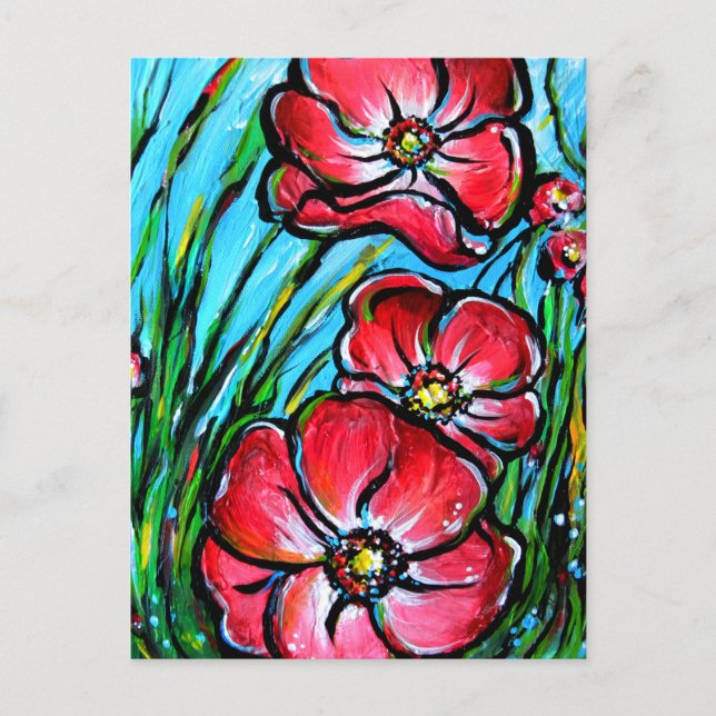 Wild Pinks Postcard (Front)