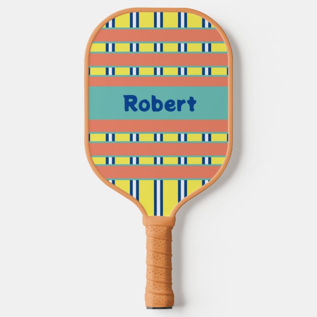 Wild Plaid Pattern Pickleball Paddle (Front)