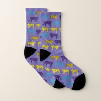 Wild planet big cats Tigers art Socks