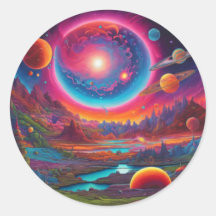 Wild planets psychedelic art