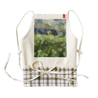 Wild plant growth under the sky zazzle HEART apron