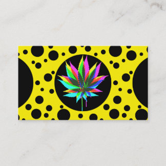 Wild Plant Leafs - neon colored + your ideas Business Card