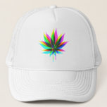Wild Plant Leafs - Neon Colored + Your Ideas Trucker Hat at Zazzle