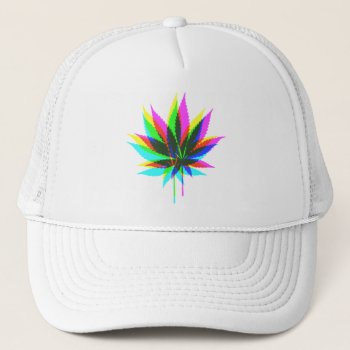 Wild Plant Leafs - Neon Colored   Your Ideas Trucker Hat by EDDArtiful at Zazzle