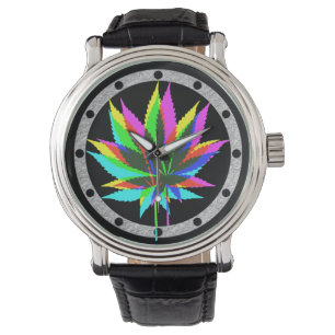 Wild Plant Leafs - neon colored + your ideas Watch