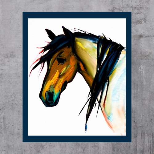Wild Pony  Watercolor Horse Poster