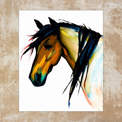 Wild Pony  Watercolor Horse Poster