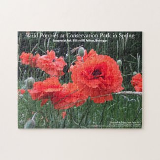 Wild Poppies at Conservation Park in Spring Jigsaw Puzzle