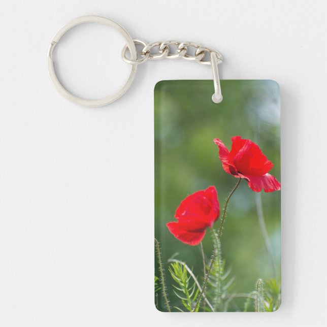 Wild poppies keychain (Front)