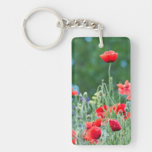 Wild poppies keychain (Front)