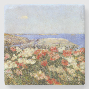 Wild Poppies on the Isles of Shoals Stone Coaster