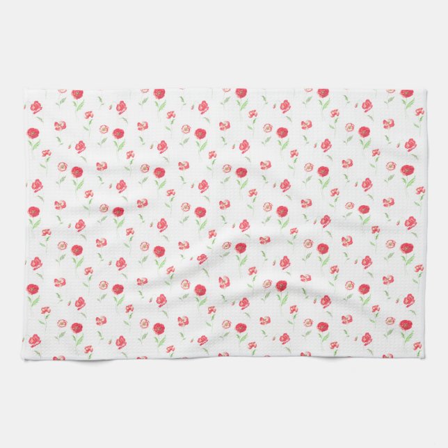 Wild poppies pattern towel (Horizontal)