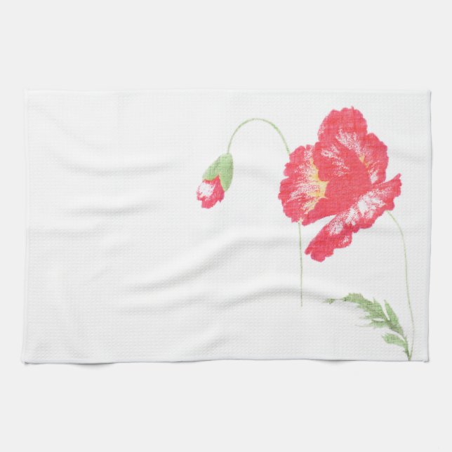 Wild poppy flower towel (Horizontal)