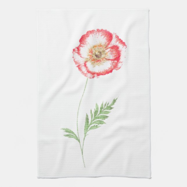 Wild poppy flower towel (Vertical)