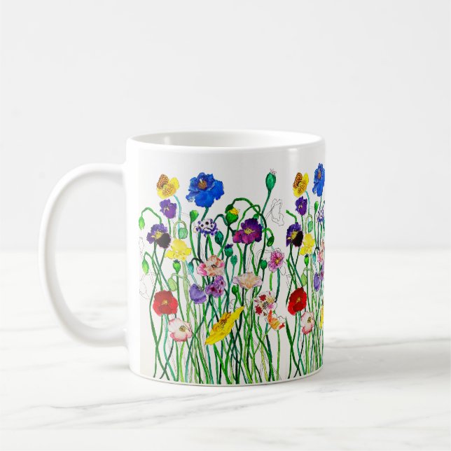 Wild Poppy Mug (Left)