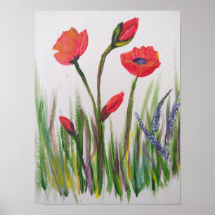 Wild poppy poster