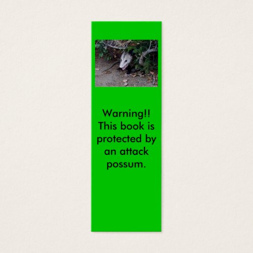 Wild Possum Mini Bookmarks Business Card Templates