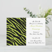 Wild Print Graduation Invitation (Chartreuse) (Standing Front)