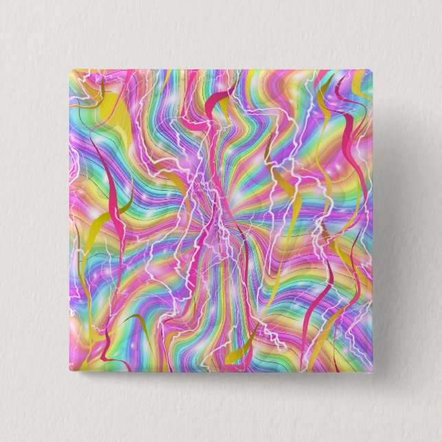 Wild Psychedelic Button (Front)