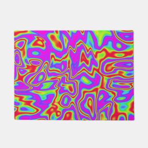 Wild Psychedelic Liquid Colors Doormat