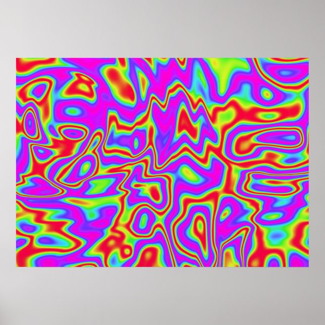 Wild Psychedelic Liquid Colors Poster (Front)