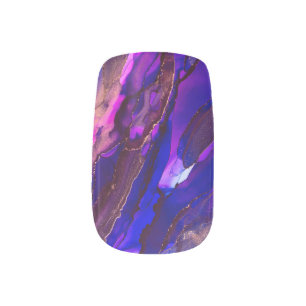 Wild Purple Alcohol Ink Painting Minx Nail Art