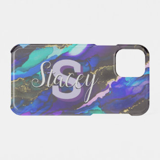 Wild Purple and Fuscia Alcohol Ink iPhone 11 Pro Case