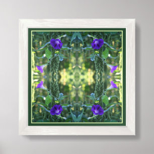 Wild Purple Morning Glory Flowers Art Framed Art