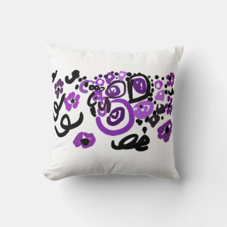 Wild Purple Peacock Throw Pillow