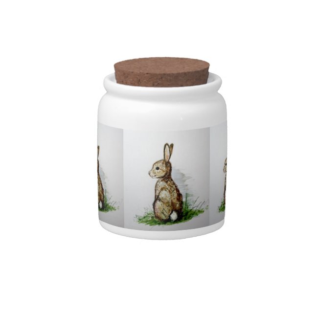 Wild Rabbits  Candy Jar (Front)