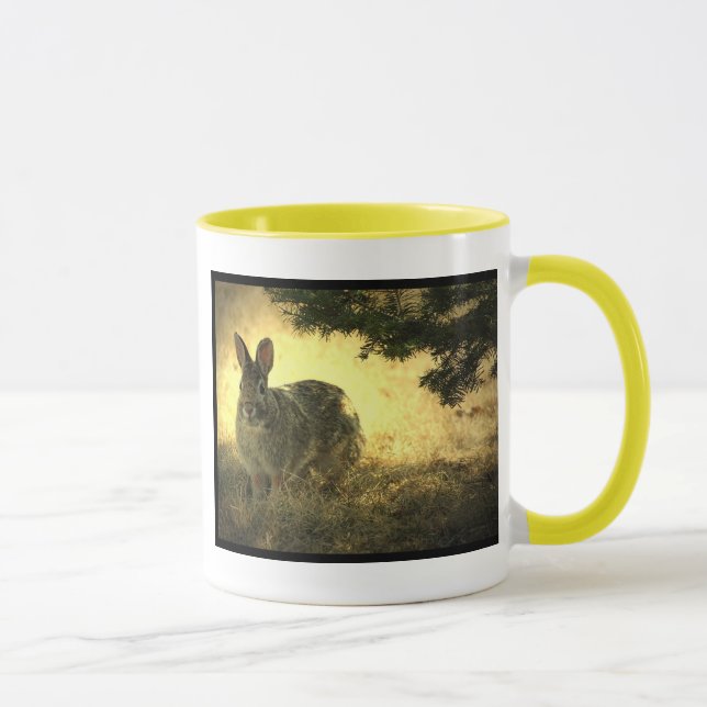 Wild Rabbits Ceramic Coffee Mug (Right)