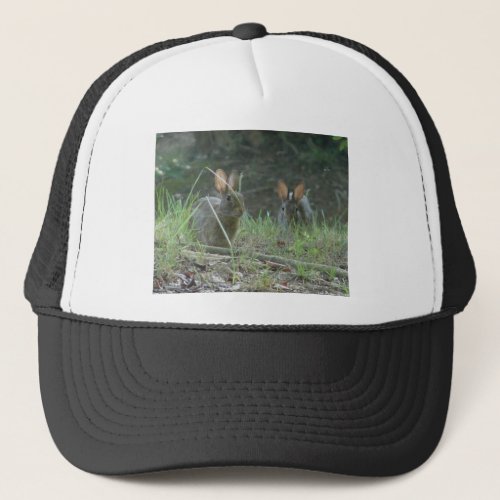 Wild Rabbits Eastern Cottontail Pair Apparel Gifts Trucker Hat