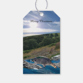 Wild Raccoon Christmas Gift Tags